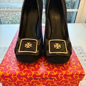 Tory Burch Black Suede Pumps